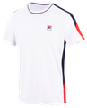 Fila maglia da tennis da uomo vintage bianca con spalle blu