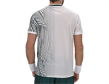 Lotto maglia da tennis uomo Tech VI D3 con grafica zig-zag bianca/biome green