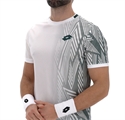 Lotto maglia da tennis uomo Tech VI D3 con grafica zig-zag bianca/biome green