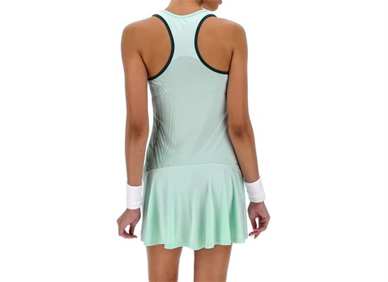Lotto abito da tennis donna Tech D3 con grafica a zigzag glacier green