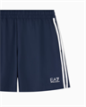 EA7 pantaloncino da tennis uomo Armani blu con righe a lato