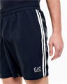 EA7 pantaloncino da tennis uomo Armani blu con righe a lato