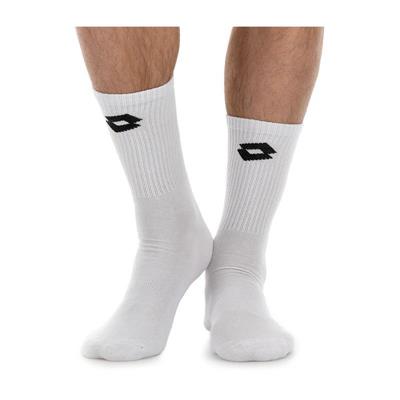 Lotto calza da tennis sock III bianca con logo 1 paio