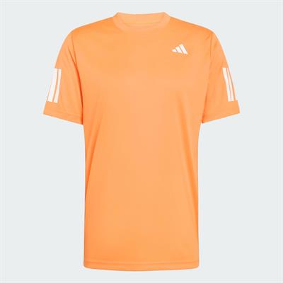 Adidas maglia da tennis uomo Club arancione con 3 strisce
