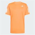 Adidas maglia da tennis uomo Club arancione con 3 strisce