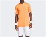 Adidas maglia da tennis uomo Club arancione con 3 strisce